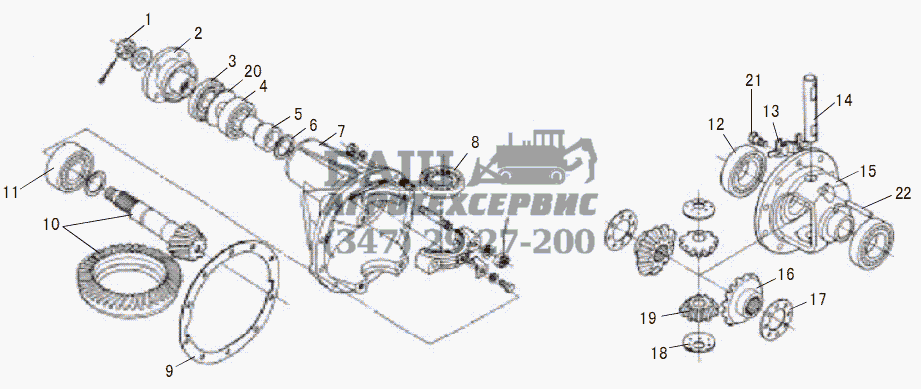 REDUCER AND DIFFERNTIAL ASSEMBLY,REAR ALXE GW-Deer