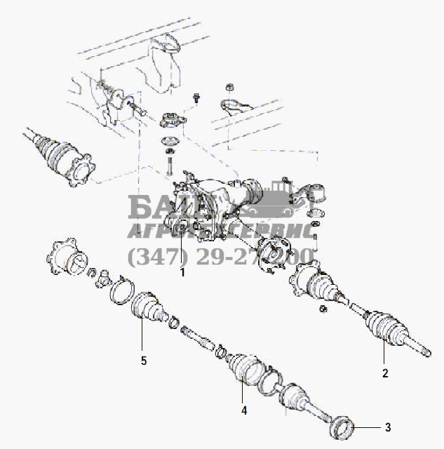 4WD FRONT DRIVE AXLE ASSEMBLY GW-Safe F1