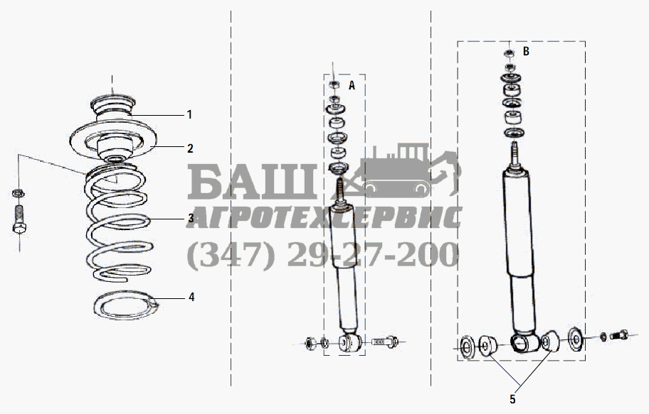 REAR COILSPRING ASSEMBLY AND SHOCK ABSORBER ASSEMBLY GW-Safe F1