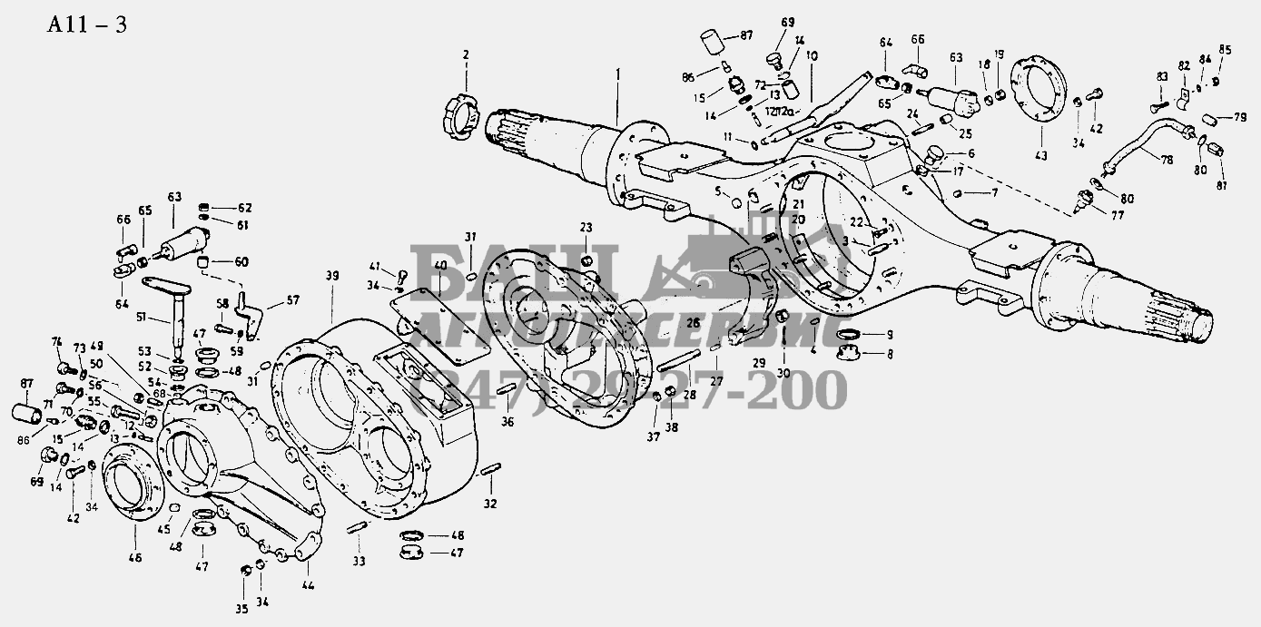 FIRST REAR AXLE HOUSING (A11-3) Sinotruk 6x4 Tractor (371)