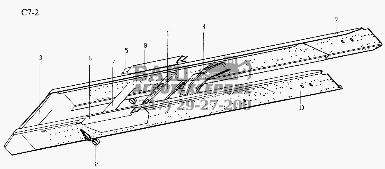 CHASSIS FRAME FOR 4x2 TRACTOR TRUCK (C7-2) Sinotruk 4x2 Tractor (371)