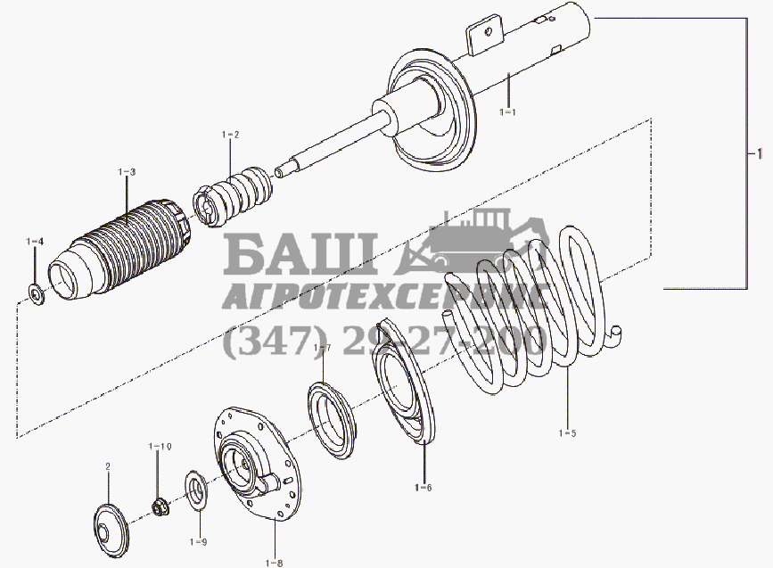 Front shock absorber LF-7130A1 