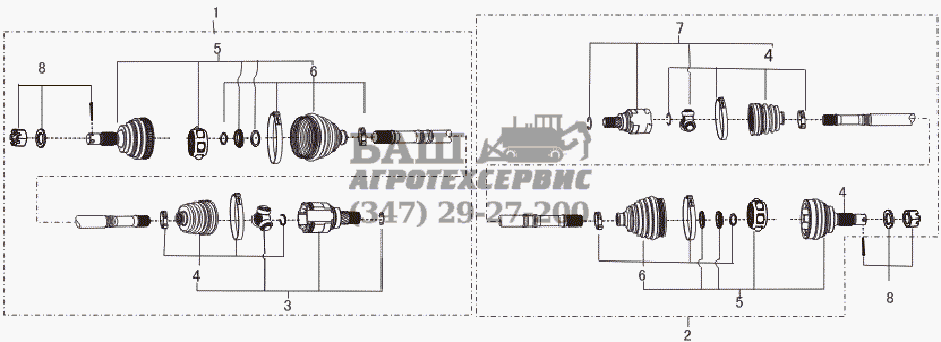 Axle shaft LF-7160L1 