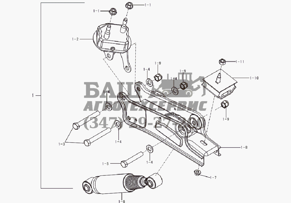 Rear axle bracket LF-LF7161A 