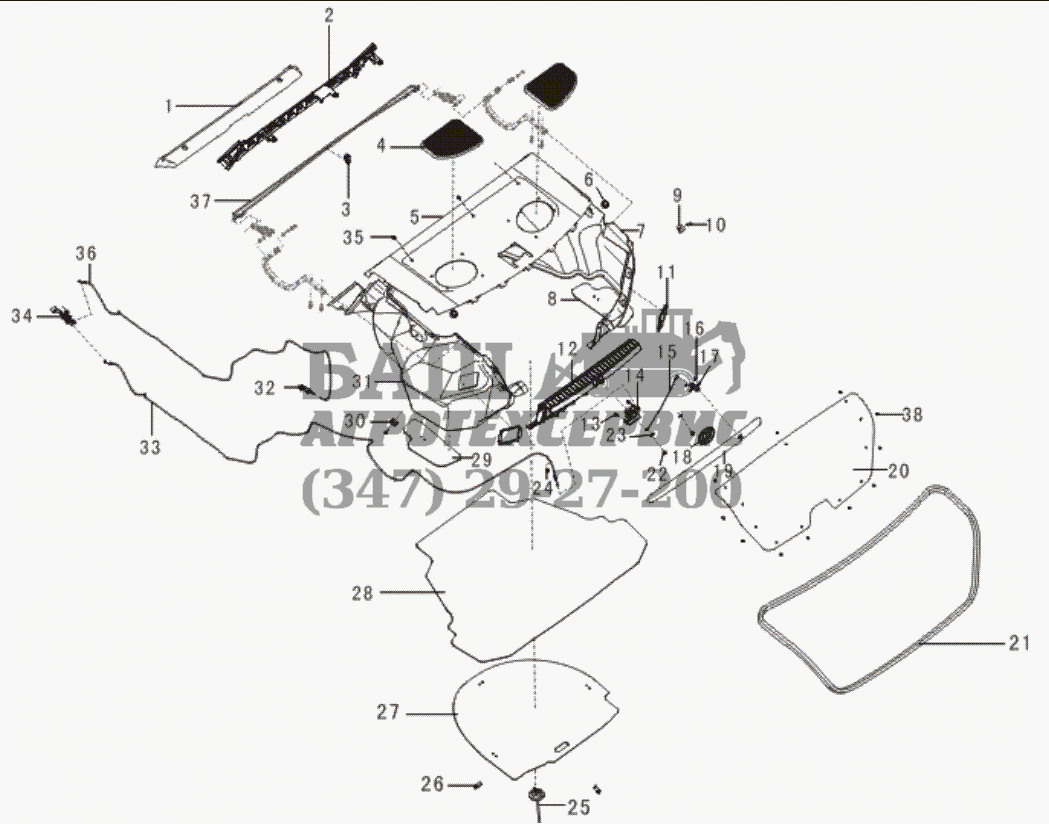Rear body attachment LF-7162C 