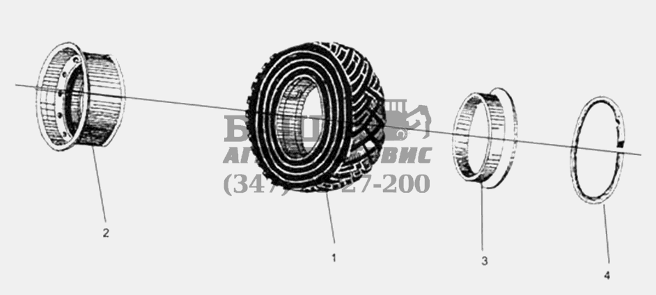 Rim and Tyre CDM 855EG