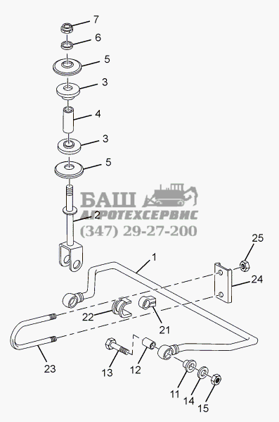 FRONT ANTI ROLL BAR CHASSIS TYPE: 381226 TATA-LPT 613 Euro-III