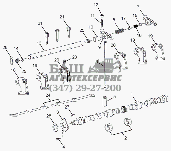 ENGINE TIMING (CAMSHAFT AND COMPONENTS) TATA-LPT 613 Euro-III