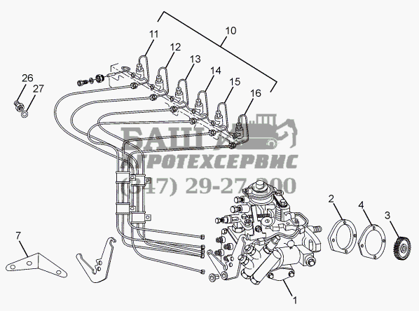 FUEL INJECTION EQUIPMENT CHASSIS TYPE: 381313 TATA-LPT 613/34 WB Euro III