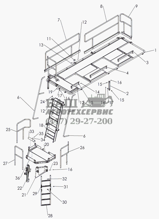 ASSY - CATWALKS AND RAILINGS AND LADDERS Amity-5250