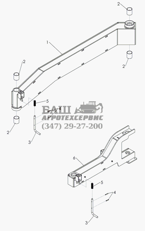 ASSY - INNER AND OUTER AUGER ARMS Amity-5250