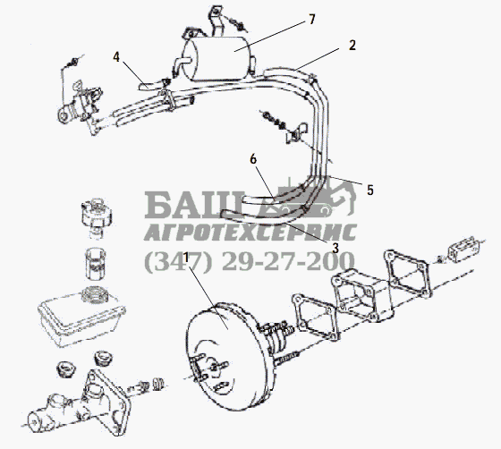 BRAKING MASTER CYLINDER AND VACUUM BOOSTER ASSEMBLY GW-Sailor