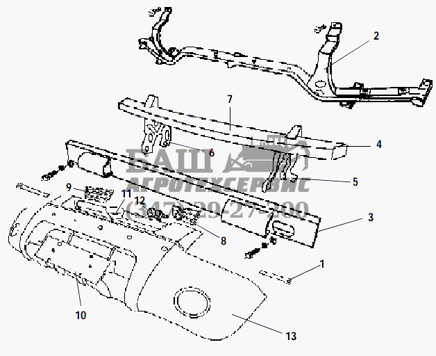 FRONT BUMPER AND BRACKET ASSEMBLY GW-Sailor