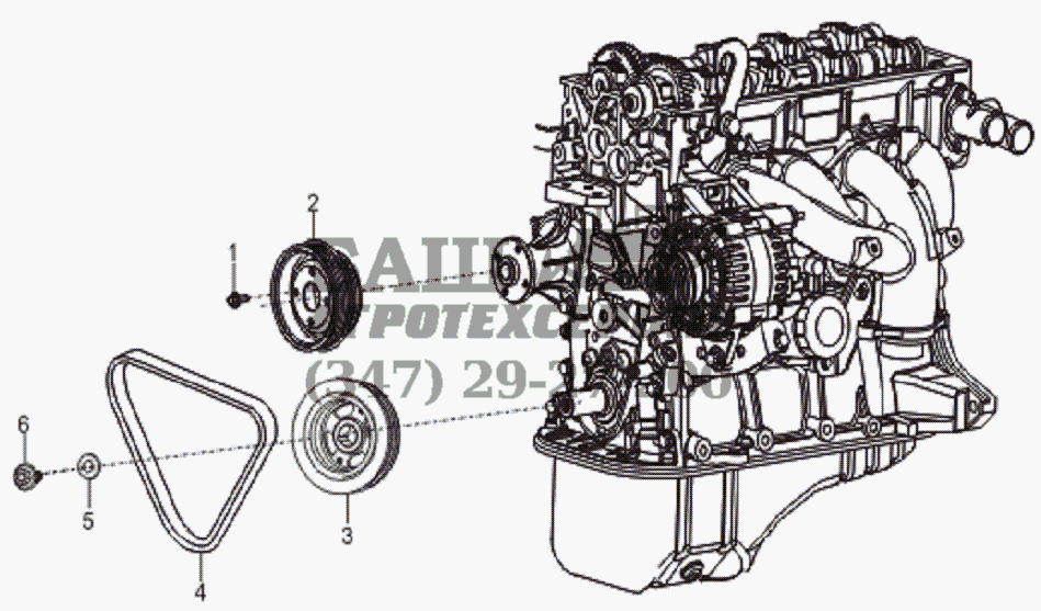 Pulley system LF-7162C 