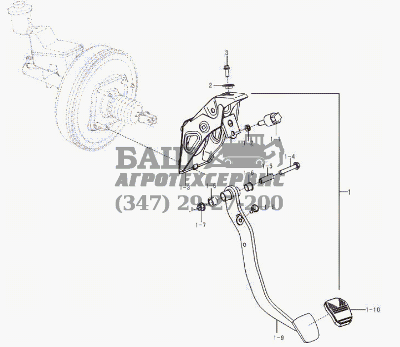 Brake pedal LF-7162C 
