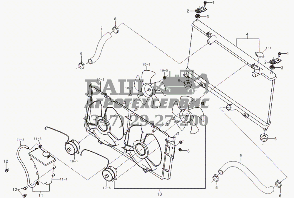 Radiator (for LF481 engine) LF-7162C 